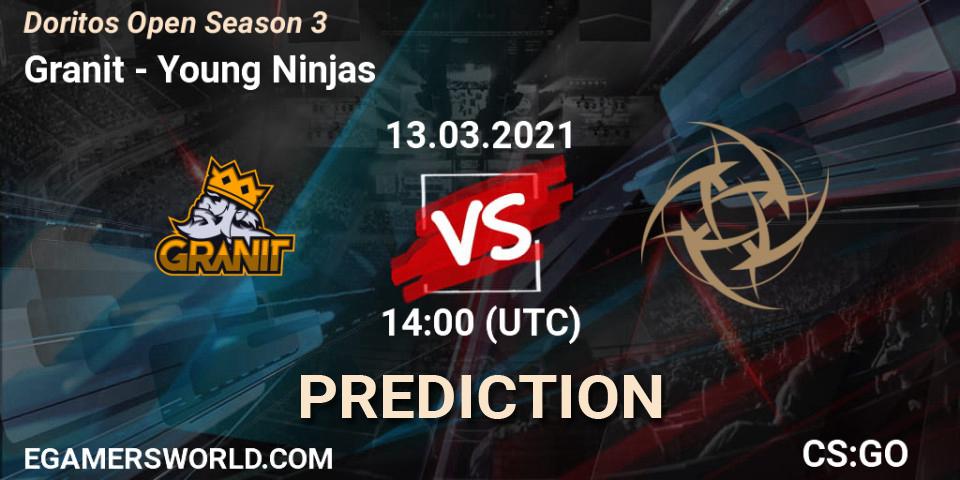 Granit vs Young Ninjas: Betting TIp, Match Prediction. 13.03.21. CS2 (CS:GO), Doritos CS:GO Open Season 3