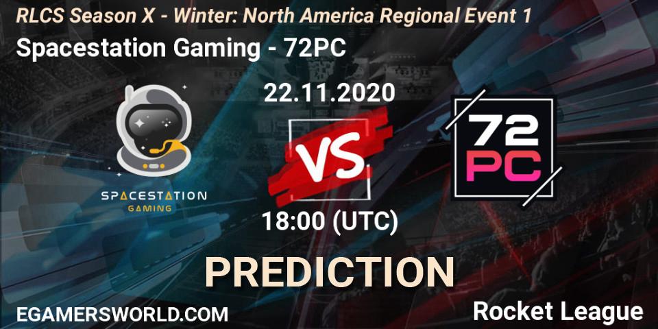 Spacestation Gaming vs 72PC: Betting TIp, Match Prediction. 22.11.2020 at 18:00. Rocket League, RLCS Season X - Winter: North America Regional Event 1