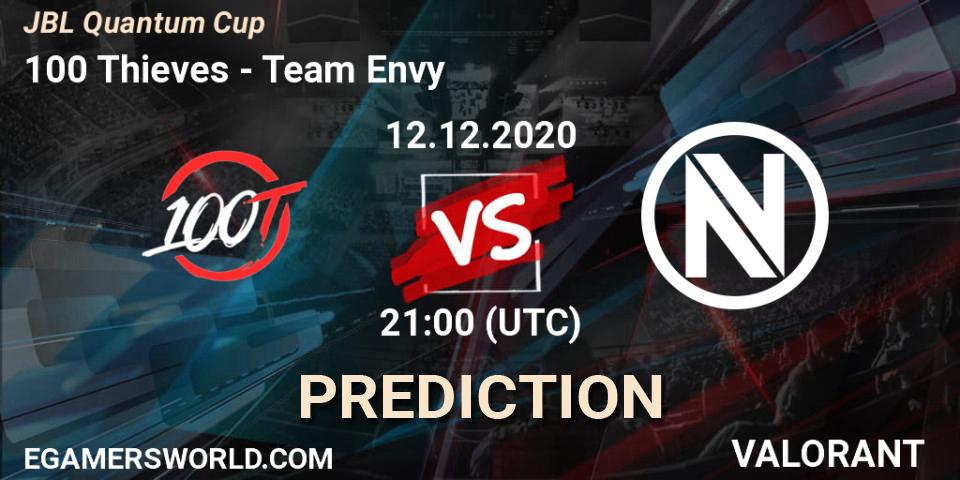 100 Thieves vs Team Envy: Betting TIp, Match Prediction. 12.12.2020 at 21:00. VALORANT, JBL Quantum Cup