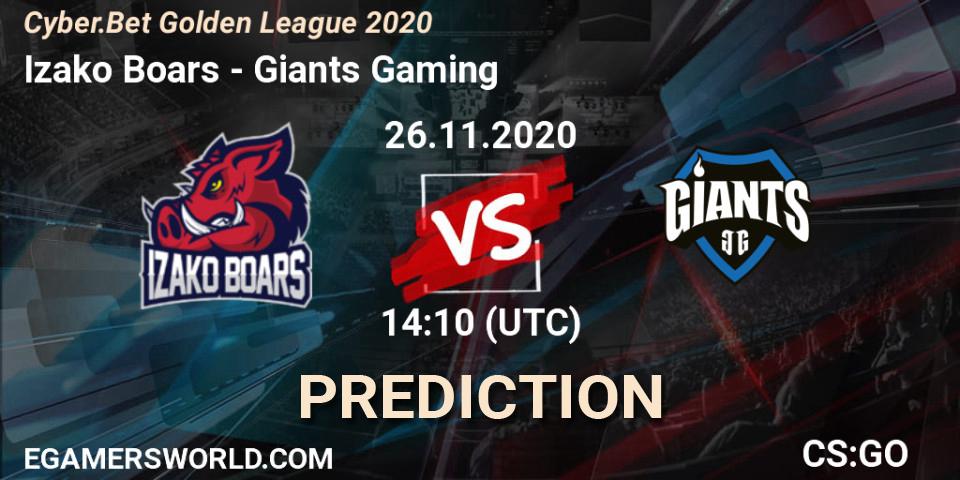 Izako Boars vs Giants Gaming: Betting TIp, Match Prediction. 26.11.20. CS2 (CS:GO), Cyber.Bet Golden League 2020