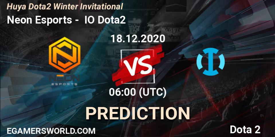 Neon Esports vs IO Dota2: Betting TIp, Match Prediction. 18.12.20. Dota 2, Huya Dota2 Winter Invitational
