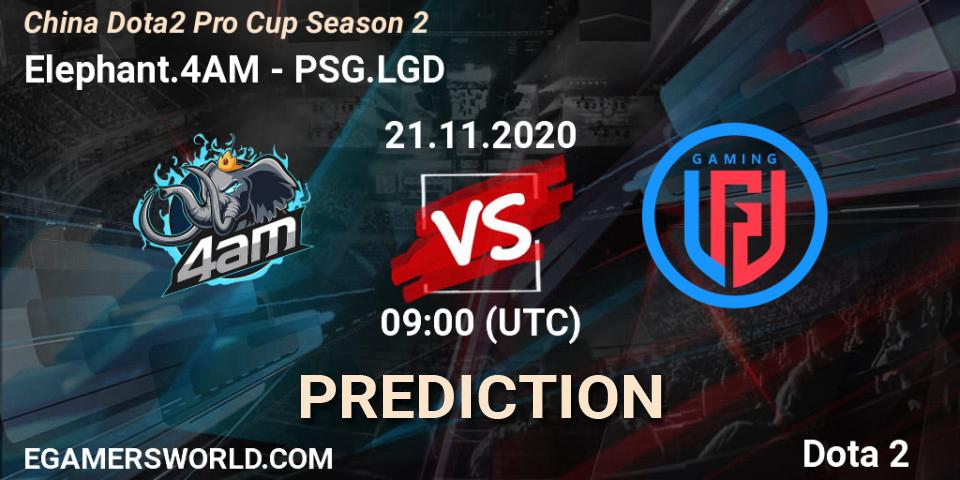 Elephant.4AM vs PSG.LGD: Betting TIp, Match Prediction. 21.11.2020 at 08:38. Dota 2, China Dota2 Pro Cup Season 2
