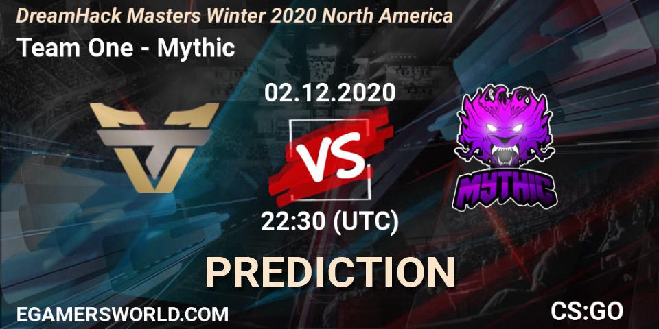 Team One vs Mythic: Betting TIp, Match Prediction. 02.12.20. CS2 (CS:GO), DreamHack Masters Winter 2020 North America