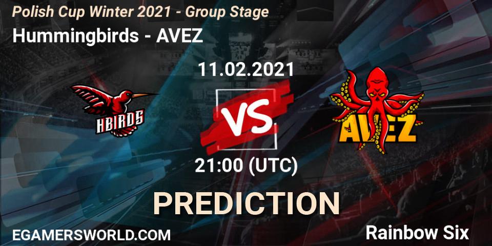 Hummingbirds vs AVEZ: Betting TIp, Match Prediction. 11.02.2021 at 21:00. Rainbow Six, Polish Cup Winter 2021 - Group Stage