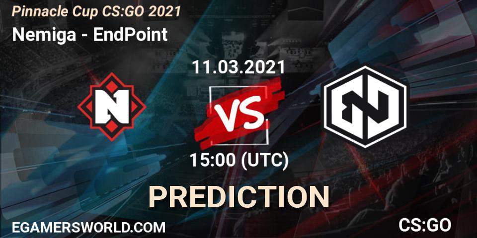 Nemiga vs EndPoint: Betting TIp, Match Prediction. 11.03.21. CS2 (CS:GO), Pinnacle Cup #1