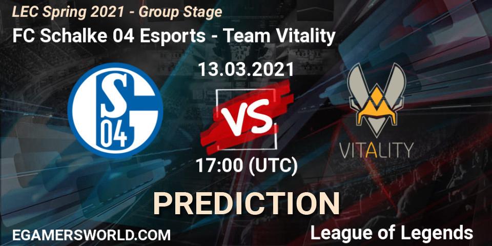 FC Schalke 04 Esports vs Team Vitality: Betting TIp, Match Prediction. 13.03.21. LoL, LEC Spring 2021 - Group Stage