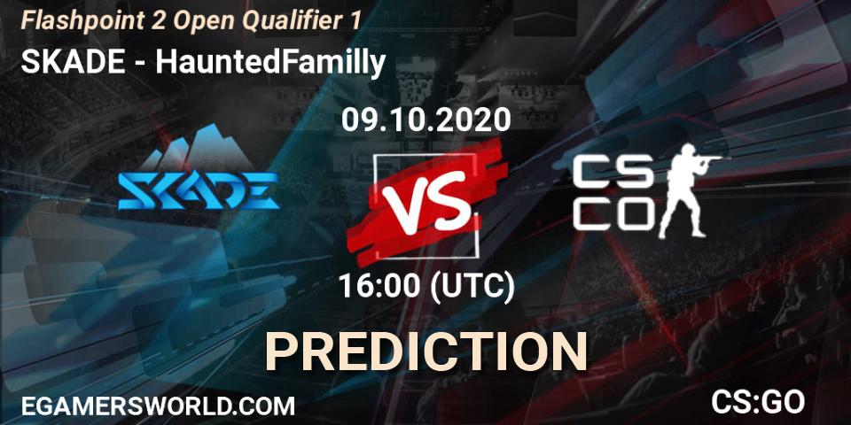 SKADE vs HauntedFamilly: Betting TIp, Match Prediction. 09.10.2020 at 16:10. Counter-Strike (CS2), Flashpoint 2 Open Qualifier 1