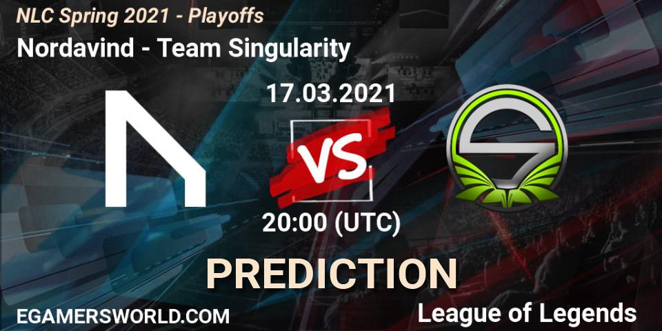 Nordavind vs Team Singularity: Betting TIp, Match Prediction. 17.03.2021 at 20:00. LoL, NLC Spring 2021 - Playoffs