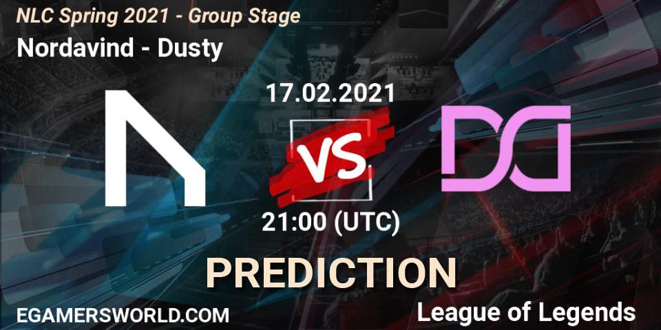 Nordavind vs Dusty: Betting TIp, Match Prediction. 17.02.2021 at 21:00. LoL, NLC Spring 2021 - Group Stage
