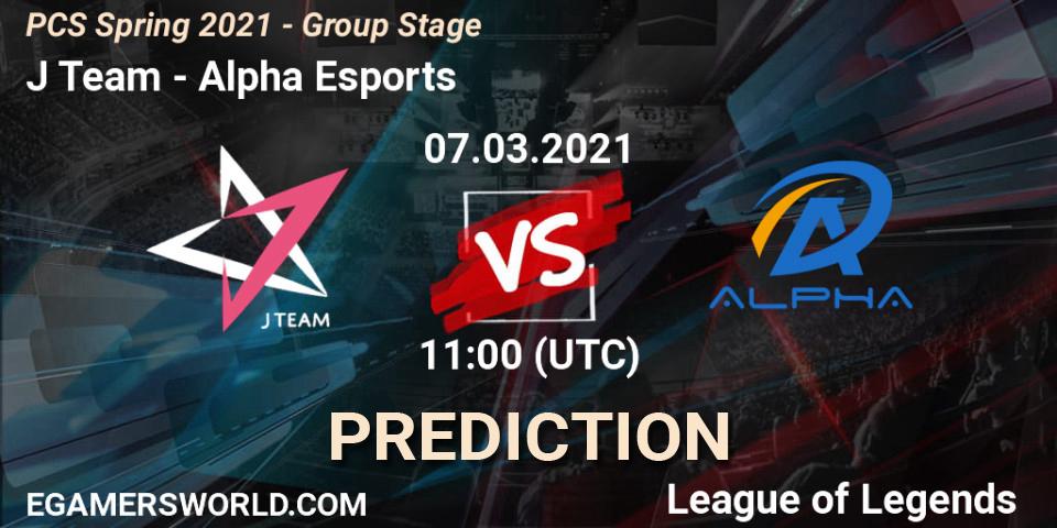 J Team vs Alpha Esports: Betting TIp, Match Prediction. 07.03.21. LoL, PCS Spring 2021 - Group Stage