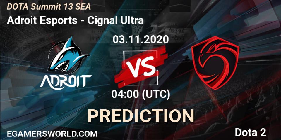 Adroit Esports vs Cignal Ultra: Betting TIp, Match Prediction. 03.11.20. Dota 2, DOTA Summit 13: SEA