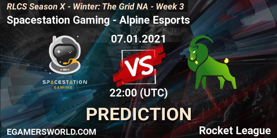 Spacestation Gaming vs Alpine Esports: Betting TIp, Match Prediction. 14.01.2021 at 22:00. Rocket League, RLCS Season X - Winter: The Grid NA - Week 3