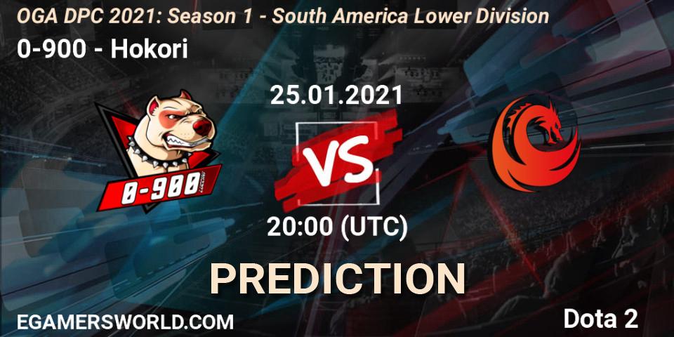 0-900 vs Hokori: Betting TIp, Match Prediction. 25.01.21. Dota 2, OGA DPC 2021: Season 1 - South America Lower Division