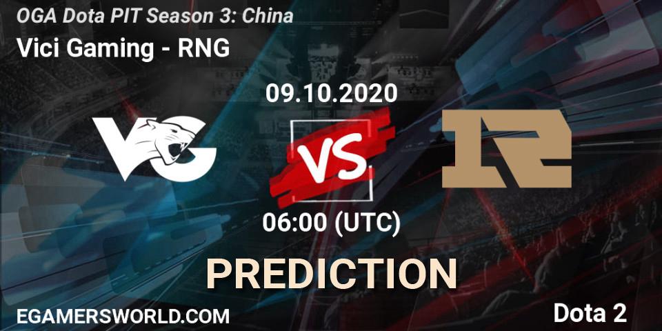 Vici Gaming vs RNG: Betting TIp, Match Prediction. 09.10.20. Dota 2, OGA Dota PIT Season 3: China