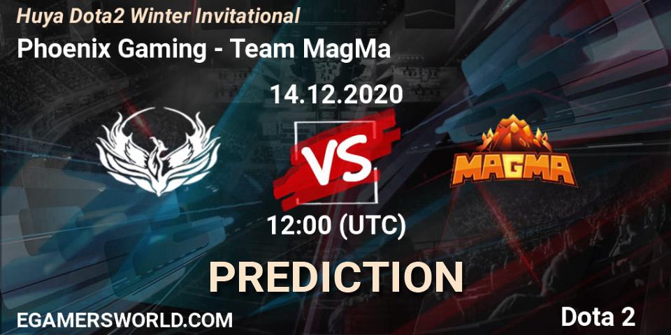 Phoenix Gaming vs Team MagMa: Betting TIp, Match Prediction. 14.12.2020 at 11:54. Dota 2, Huya Dota2 Winter Invitational