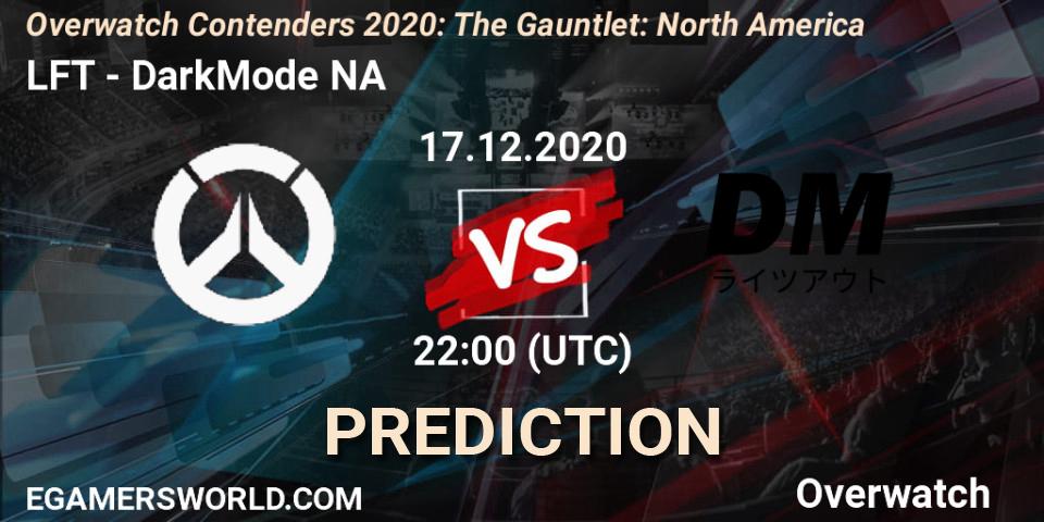 LFT vs DarkMode NA: Betting TIp, Match Prediction. 17.12.20. Overwatch, Overwatch Contenders 2020: The Gauntlet: North America