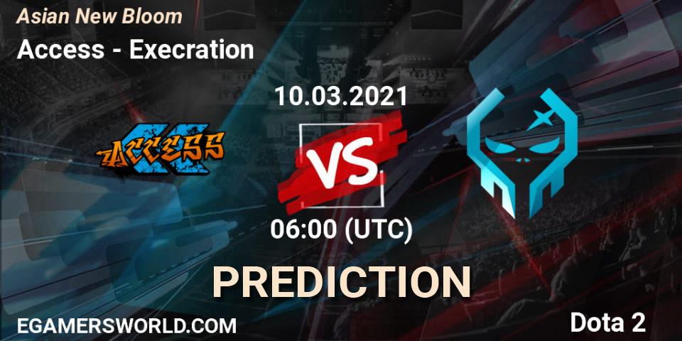 Access vs Execration: Betting TIp, Match Prediction. 10.03.21. Dota 2, Asian New Bloom