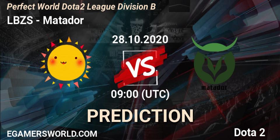 LBZS vs Matador: Betting TIp, Match Prediction. 28.10.20. Dota 2, Perfect World Dota2 League Division B