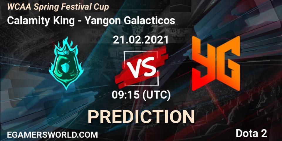 Calamity King vs Yangon Galacticos: Betting TIp, Match Prediction. 21.02.2021 at 10:07. Dota 2, WCAA Spring Festival Cup