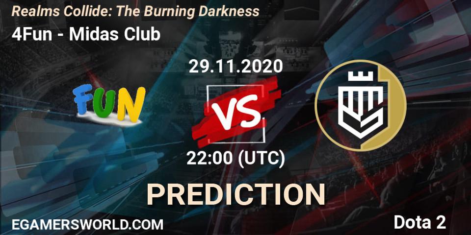 4Fun vs Midas Club: Betting TIp, Match Prediction. 29.11.20. Dota 2, Realms Collide: The Burning Darkness