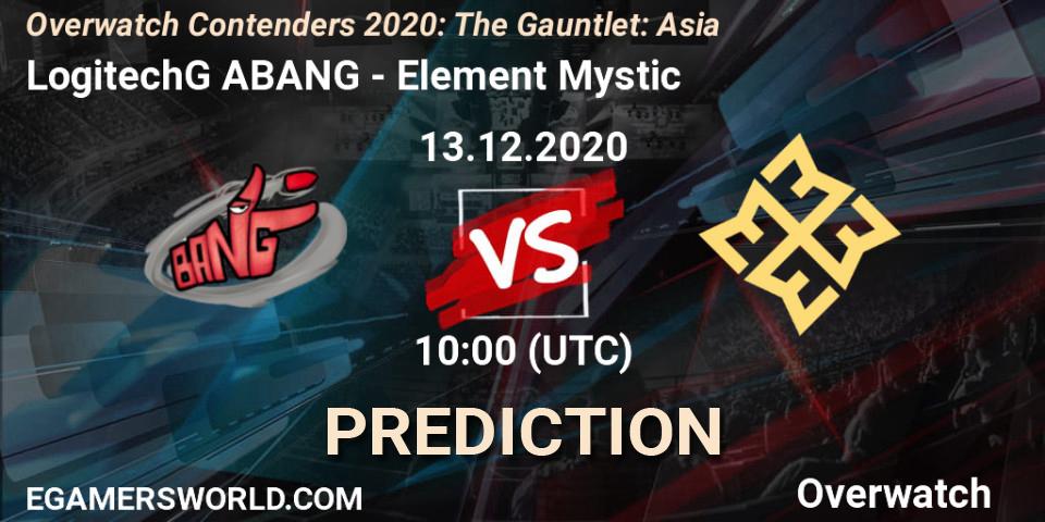 LogitechG ABANG vs Element Mystic: Betting TIp, Match Prediction. 13.12.20. Overwatch, Overwatch Contenders 2020: The Gauntlet: Asia