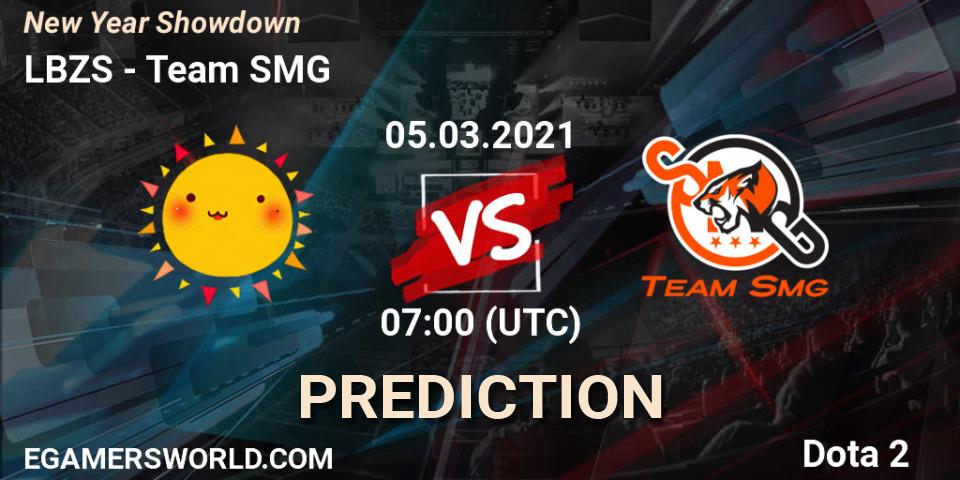 LBZS vs Team SMG: Betting TIp, Match Prediction. 05.03.2021 at 07:36. Dota 2, New Year Showdown