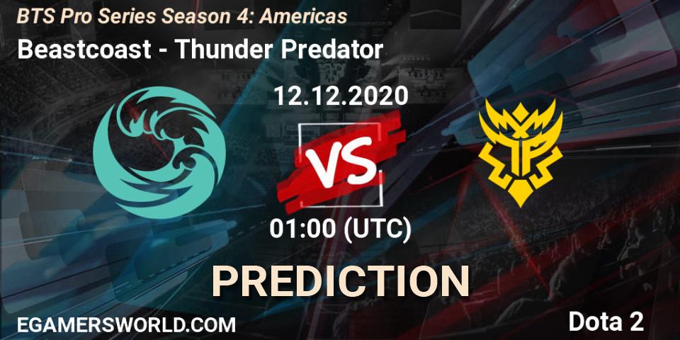 Beastcoast vs Thunder Predator: Betting TIp, Match Prediction. 12.12.20. Dota 2, BTS Pro Series Season 4: Americas
