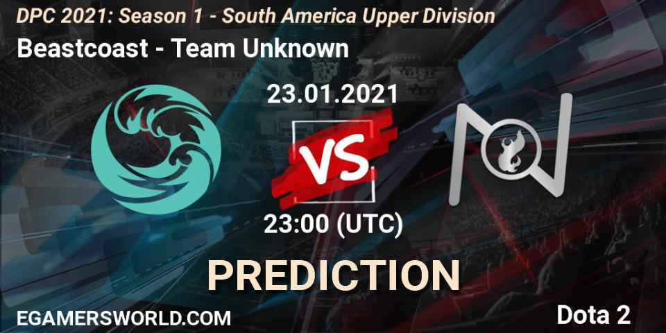 Beastcoast vs Team Unknown: Betting TIp, Match Prediction. 23.01.2021 at 23:00. Dota 2, DPC 2021: Season 1 - South America Upper Division