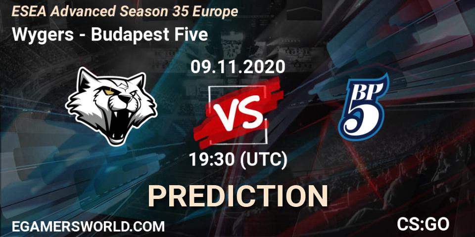 Wygers vs Budapest Five: Betting TIp, Match Prediction. 09.11.20. CS2 (CS:GO), ESEA Advanced Season 35 Europe