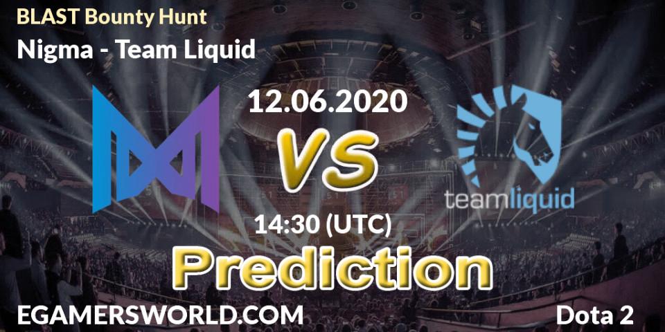 Nigma vs Team Liquid: Betting TIp, Match Prediction. 12.06.2020 at 14:31. Dota 2, BLAST Bounty Hunt