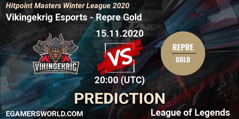 Vikingekrig Esports vs Repre Gold: Betting TIp, Match Prediction. 15.11.2020 at 20:00. LoL, Hitpoint Masters Winter League 2020