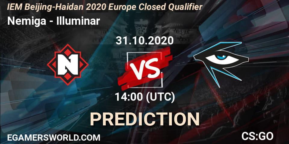 Nemiga vs Illuminar: Betting TIp, Match Prediction. 31.10.2020 at 14:00. Counter-Strike (CS2), IEM Beijing-Haidian 2020 Europe Closed Qualifier