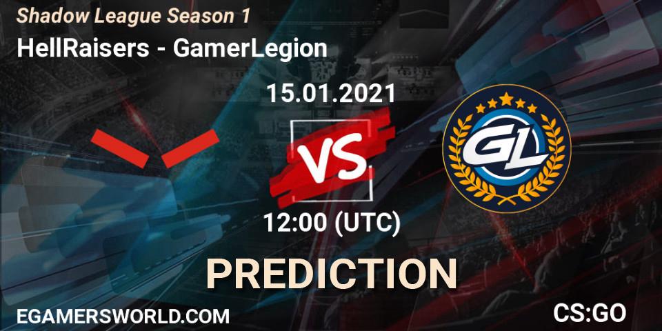HellRaisers vs GamerLegion: Betting TIp, Match Prediction. 15.01.21. CS2 (CS:GO), Shadow League Season 1