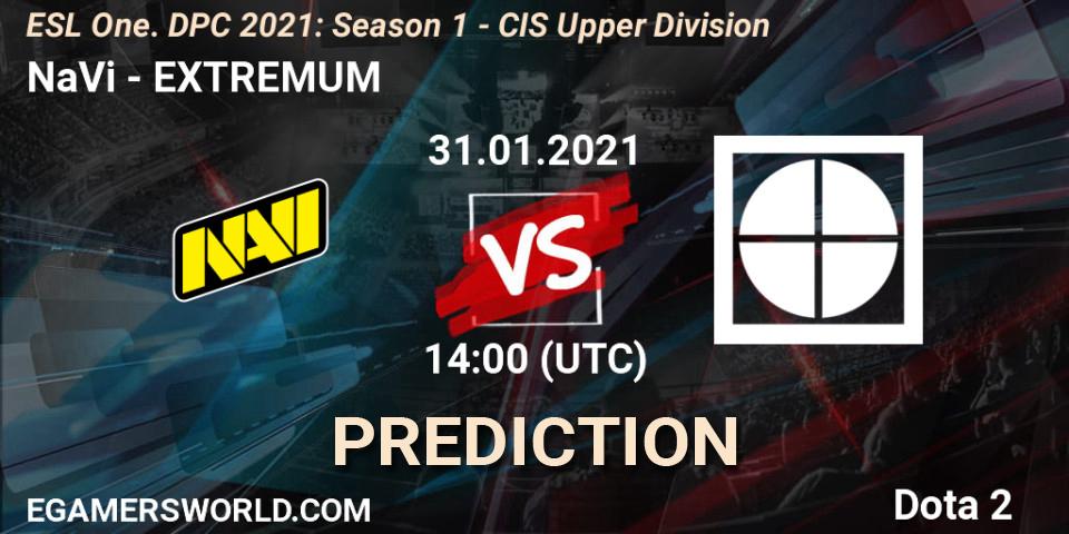 NaVi vs EXTREMUM: Betting TIp, Match Prediction. 31.01.2021 at 13:56. Dota 2, ESL One. DPC 2021: Season 1 - CIS Upper Division