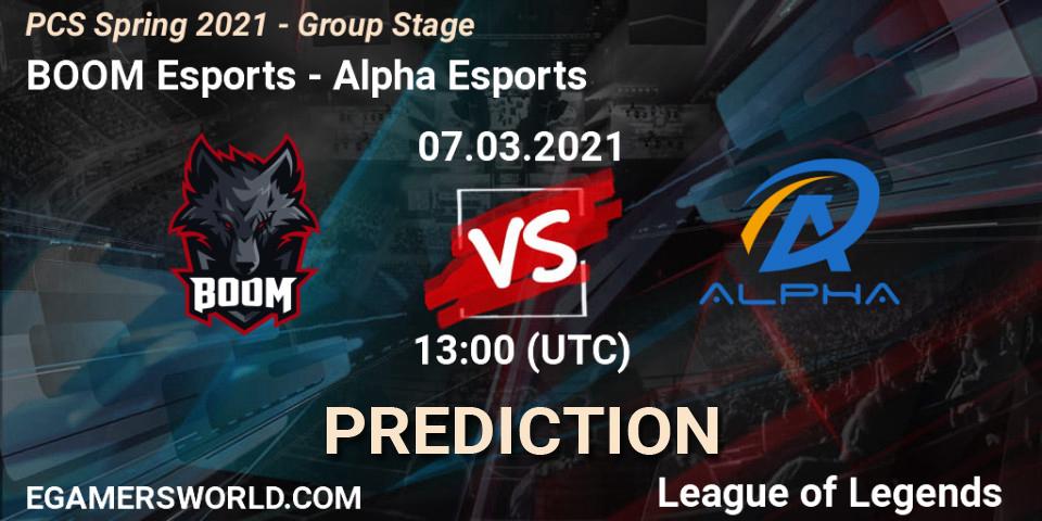 BOOM Esports vs Alpha Esports: Betting TIp, Match Prediction. 07.03.21. LoL, PCS Spring 2021 - Group Stage