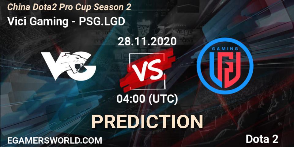 Vici Gaming vs PSG.LGD: Betting TIp, Match Prediction. 28.11.2020 at 04:27. Dota 2, China Dota2 Pro Cup Season 2