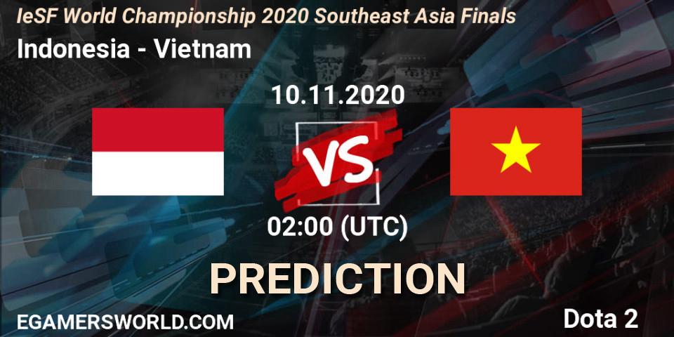 Indonesia vs Vietnam: Betting TIp, Match Prediction. 10.11.20. Dota 2, IeSF World Championship 2020 Southeast Asia Finals