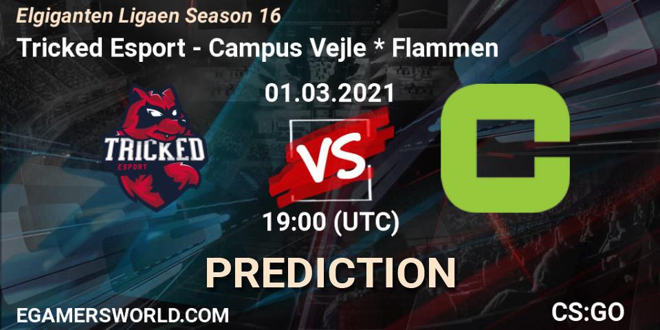 Tricked Esport vs Campus Vejle * Flammen: Betting TIp, Match Prediction. 01.03.2021 at 19:00. Counter-Strike (CS2), Elgiganten Ligaen Season 16