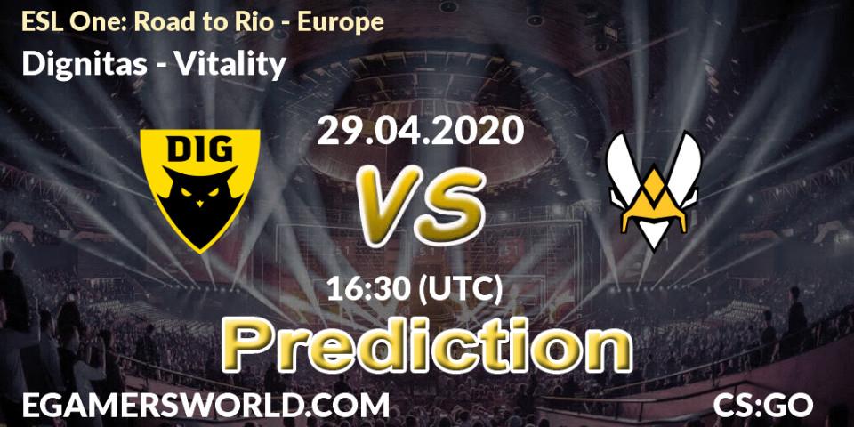 Dignitas vs Vitality: Betting TIp, Match Prediction. 29.04.20. CS2 (CS:GO), ESL One: Road to Rio - Europe