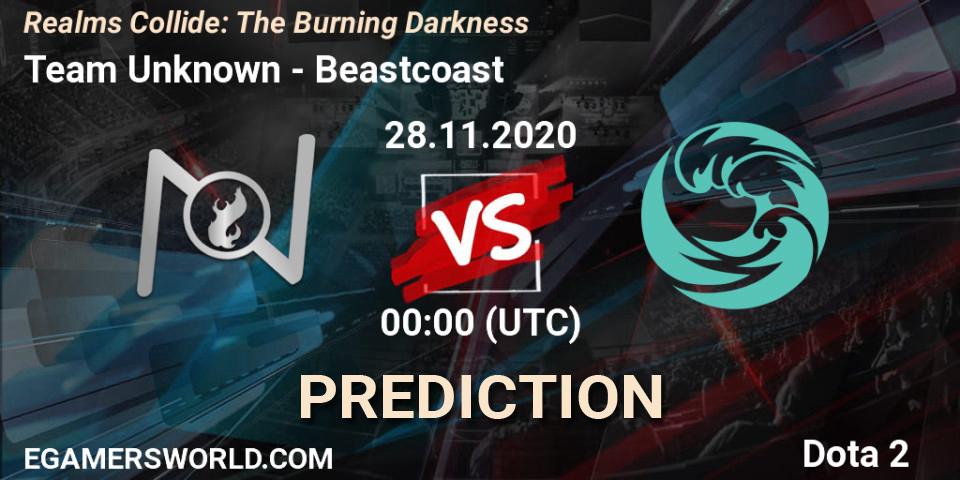 Team Unknown vs Beastcoast: Betting TIp, Match Prediction. 28.11.2020 at 00:16. Dota 2, Realms Collide: The Burning Darkness