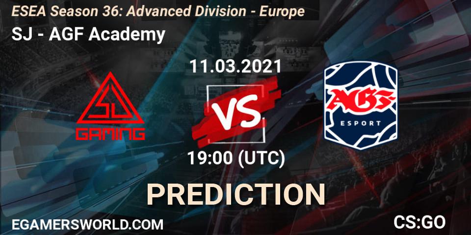 SJ vs AGF Academy: Betting TIp, Match Prediction. 11.03.2021 at 19:00. Counter-Strike (CS2), ESEA Season 36: Europe - Advanced Division