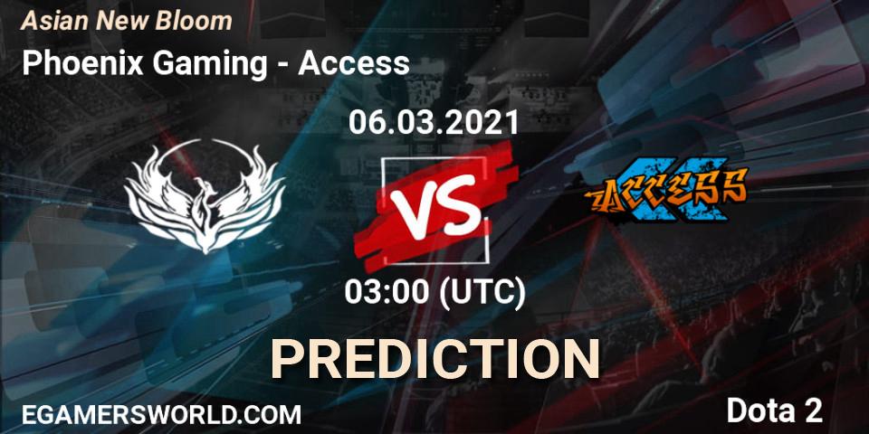 Phoenix Gaming vs Access: Betting TIp, Match Prediction. 06.03.21. Dota 2, Asian New Bloom