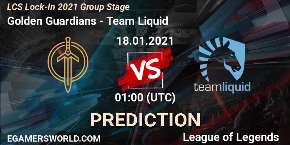 Golden Guardians vs Team Liquid: Betting TIp, Match Prediction. 18.01.21. LoL, LCS Lock-In 2021 Group Stage