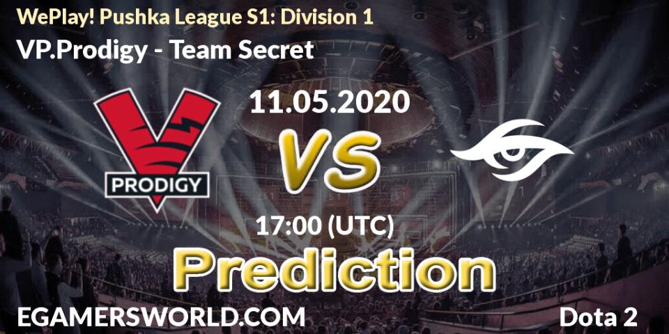 VP.Prodigy vs Team Secret: Betting TIp, Match Prediction. 11.05.20. Dota 2, WePlay! Pushka League S1: Division 1