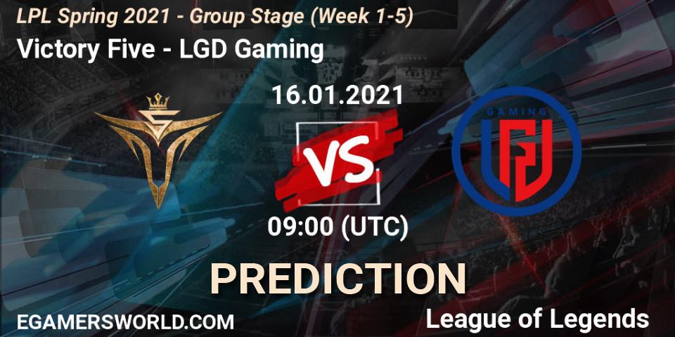 Victory Five vs LGD Gaming: Betting TIp, Match Prediction. 16.01.21. LoL, LPL Spring 2021 - Group Stage (Week 1-5)