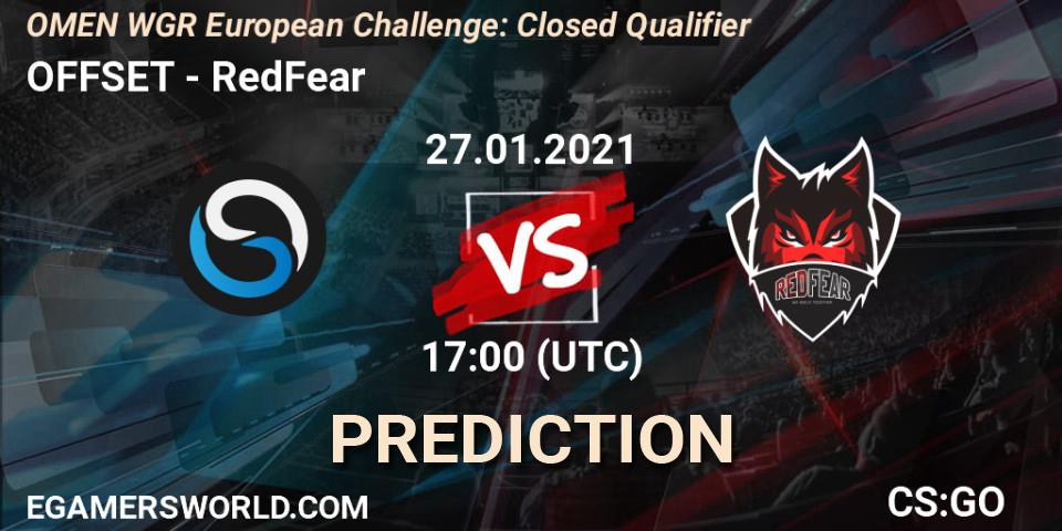 OFFSET vs RedFear: Betting TIp, Match Prediction. 27.01.21. CS2 (CS:GO), OMEN WGR European Challenge: Closed Qualifier