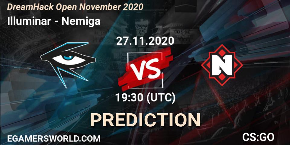 Illuminar vs Nemiga: Betting TIp, Match Prediction. 27.11.2020 at 19:10. Counter-Strike (CS2), DreamHack Open November 2020