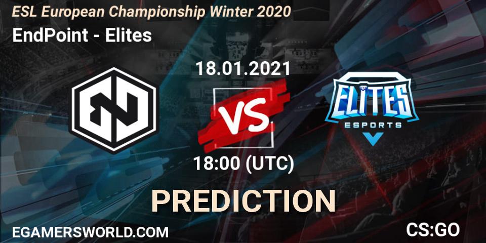 EndPoint vs Elites: Betting TIp, Match Prediction. 18.01.21. CS2 (CS:GO), ESL European Championship Winter 2020
