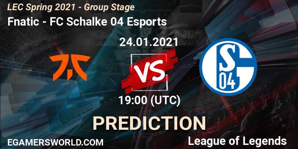 Fnatic vs FC Schalke 04 Esports: Betting TIp, Match Prediction. 24.01.21. LoL, LEC Spring 2021 - Group Stage