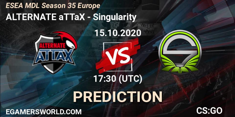 ALTERNATE aTTaX vs Singularity: Betting TIp, Match Prediction. 15.10.20. CS2 (CS:GO), ESEA MDL Season 35 Europe